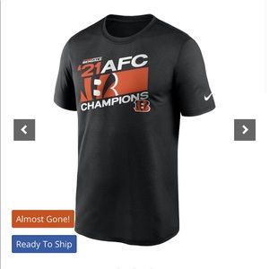 Men’s 2XL Nike Bengals AFC champions T-shirt NWT